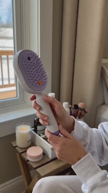 Electric Airbag Massage Comb With Mist Spray - Anti-Tangle Hair Styling Tool For Women